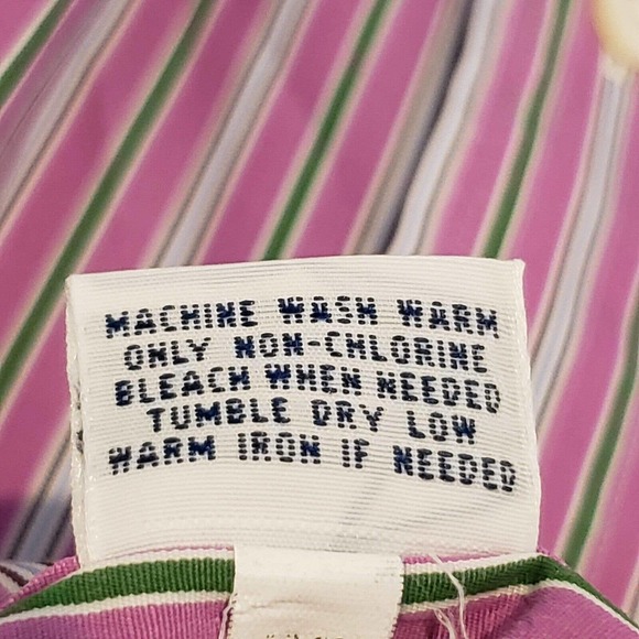 Polo Ralph Lauren Oxford Men's 2XL 120's Poplin Pink Stripe LS Button Down Shirt - Picture 9 of 10